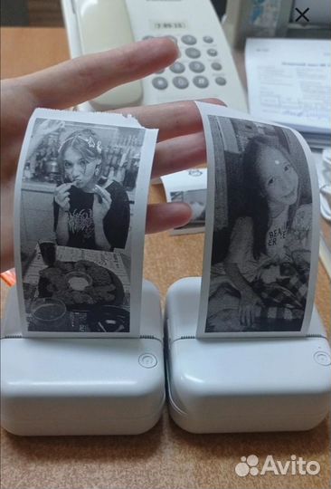 Термопринтер черно-белый