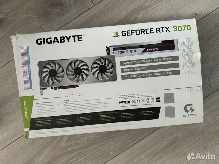 Видеокарта gigabyte GeForce RTX 3070 vision OC