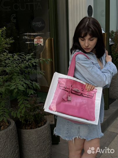 Сумка женская с ручками шоппер Биркин Hermes