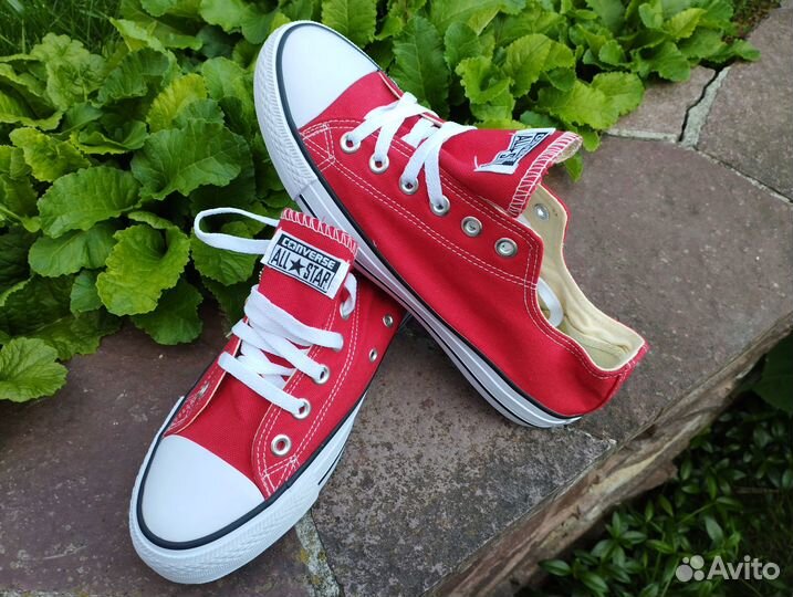 Кеды Converse красные низкие