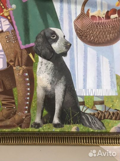 Картина маслом на холсте «Встреча на охоте»