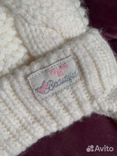 Вязаная шапка для девочки 42-44