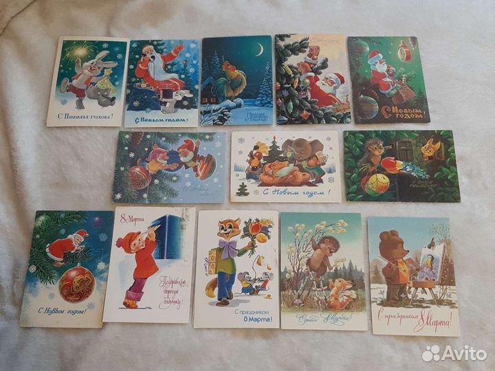 Открытки СССР Зарубин подписаны