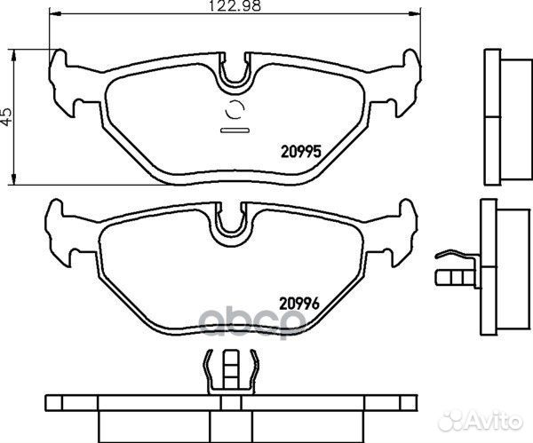 Колодки тормозные задние дисковые к-кт 'MDB1369