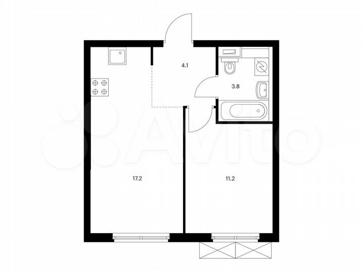 1-к. квартира, 36,3 м², 2/33 эт.