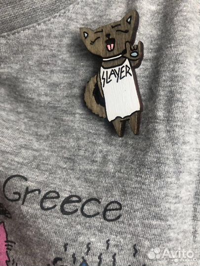 Значок с котом