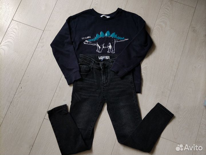 Свитшот и джинсы 128 mango futurino