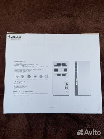 Qnap ts-233 сетевое хранилище (новый)