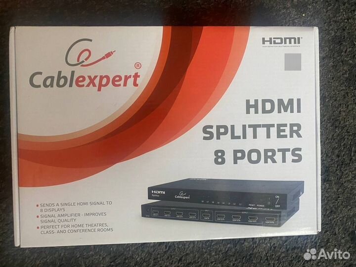 Разветвитель hdmi splitter 8 ports