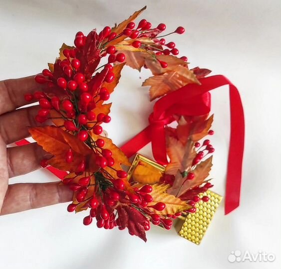 Ободок-венок для волос осенний