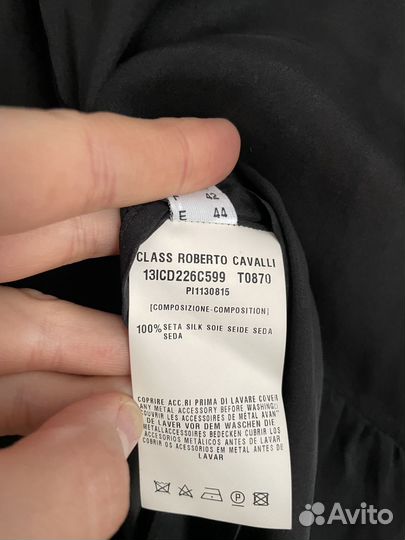 Блуза шелк roberto cavalli, s