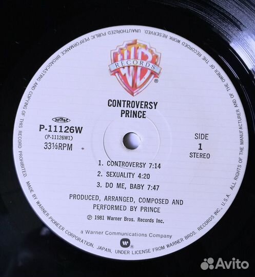 Prince – Controversy LP 1981 Japan Original