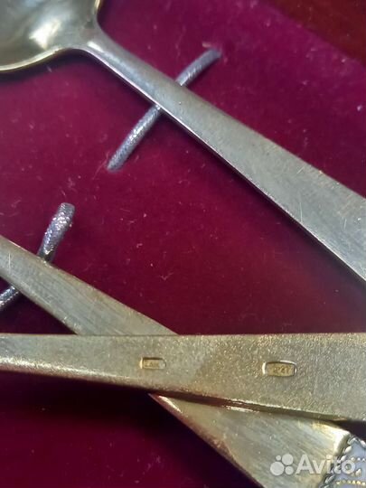 Чайные ложки серебро СССР 875 проба