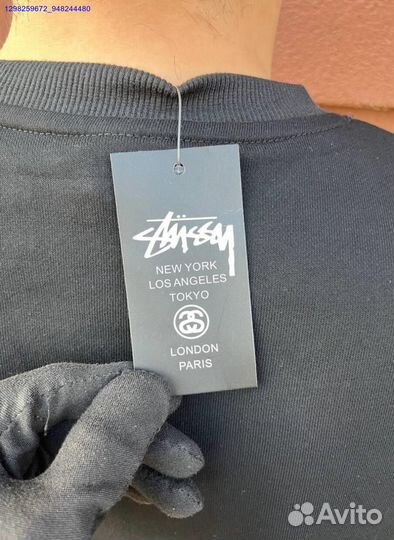 Свитшот Stussy серый, чёрный (Арт.26899)