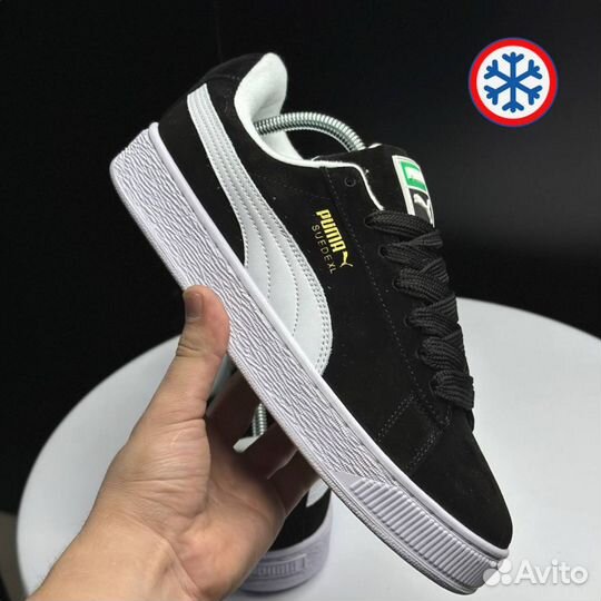 Кроссовки зимние Puma Suede XL green label