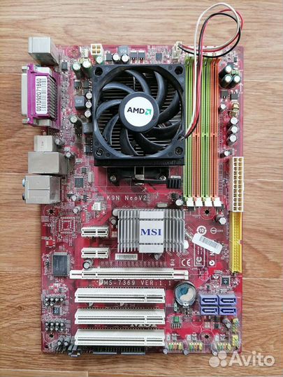 Материнская плата K9N Neo V2 c процессором AMD Ath