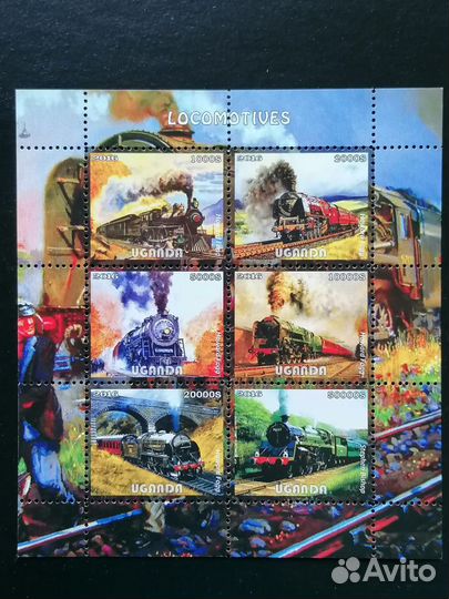 Марки. Ретро Автомобили. Паровозы. Блоки