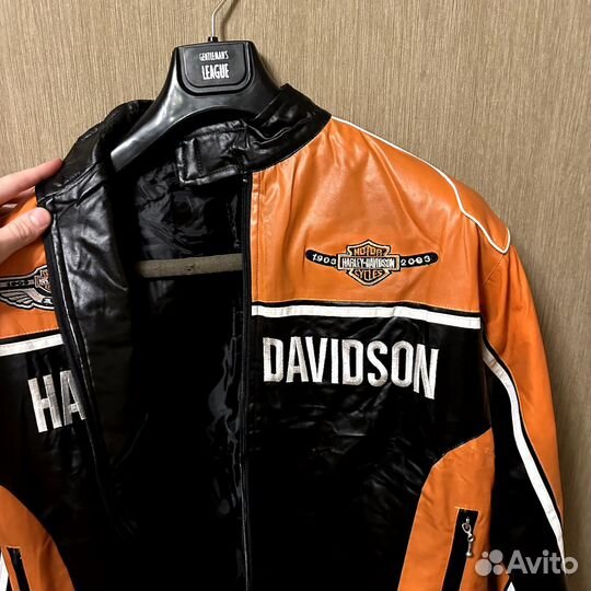 Мотокуртка кожаная Harley-Davidson дабл патч