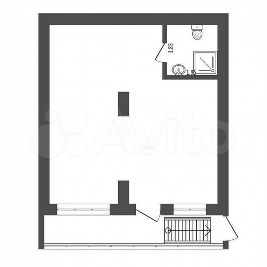 Квартира-студия, 43 м², 1/13 эт.