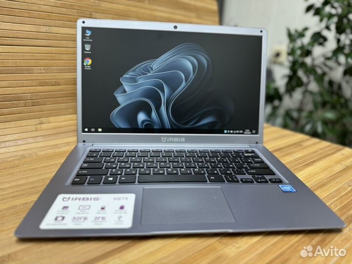 Ноутбук nb74 irbis 4 ядра 2 озу SSD 32 6 ч