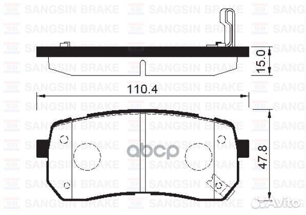 Колодки тормозные hyundai H1 02/iX55 3.0 08/K