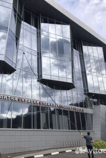 Мойка фасадов любой высоты от 50 руб/кв м