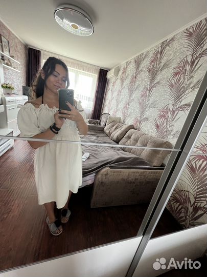 Платье летнее белое легкое для беременных 42-48