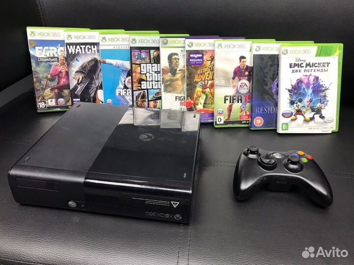 Xbox 360 slim 500 gb лицензия с дисками (В)