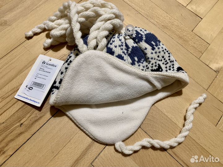 Новые шерстяные шарф и шапка для девочки