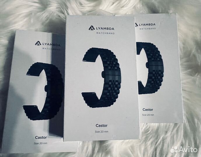 Ремешок Lyambda Castor универсальный 20mm Black