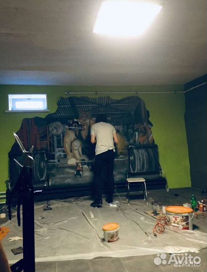 Роспись стен, аэрография