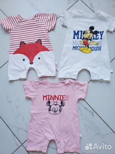 Пакетом Боди для девочки на лето 74-80