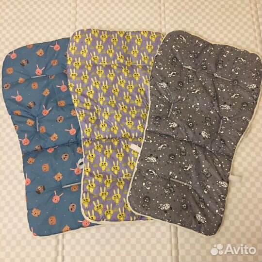 Тёплый меховой матрасик для коляски автокресла