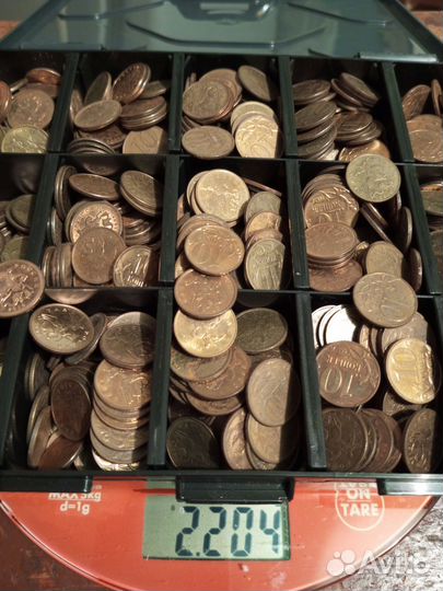 2 килограмма 10копеечных монет