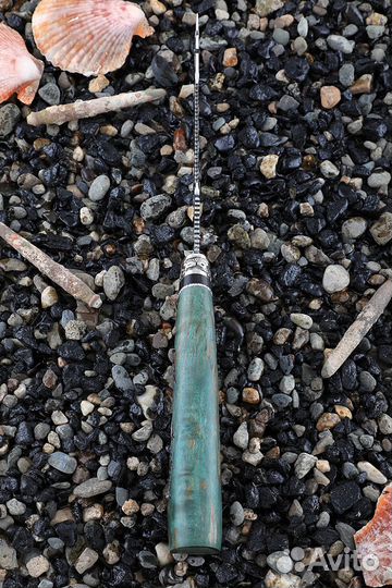 Нож Щука 2 elmax С крючком резная карельская берез