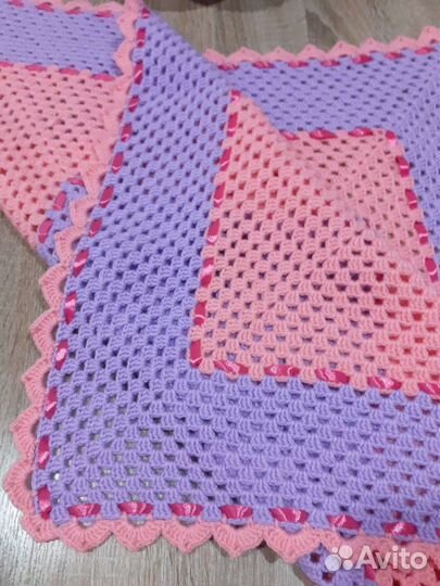 Плед на выписку ручной работы