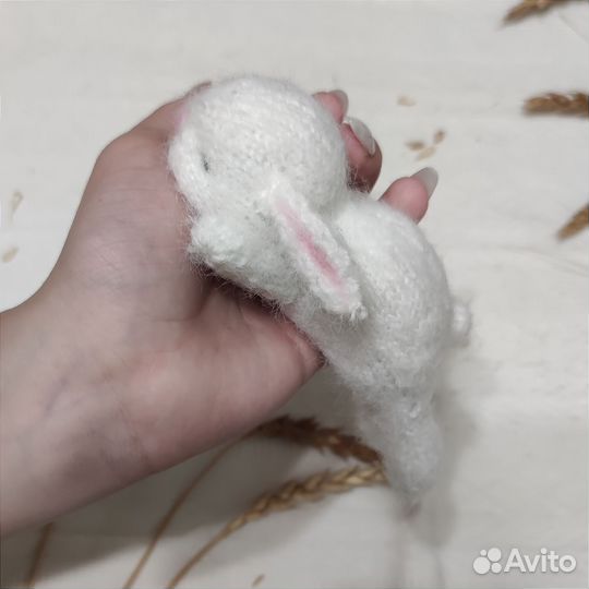 Игрушка зайчик сонный ручная работа