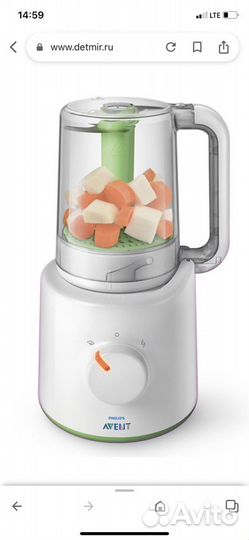 Пароварка блендер philips avent 2 в 1 SCF 870/22