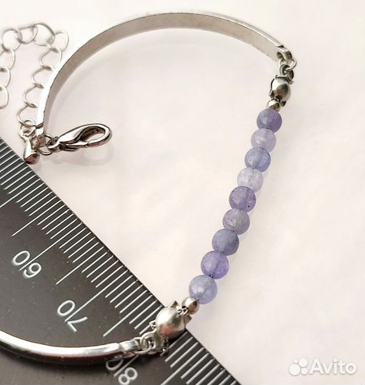 Браслет с натуральным Танзанитом