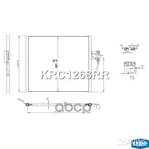 Радиатор кондиционера BMW E39 97- RC-0159;64 53 8