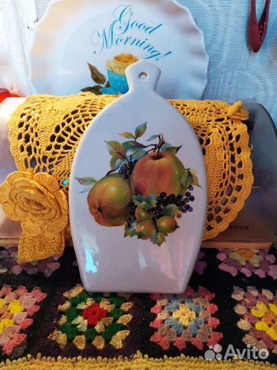 Винтажная сырная доска фарфор лоз