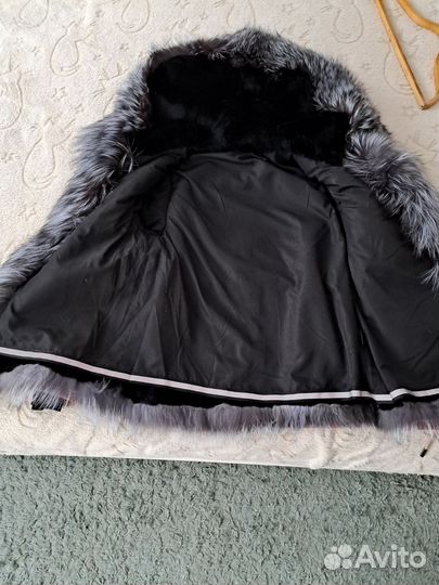Парка зимняя с натуральным мехом женская