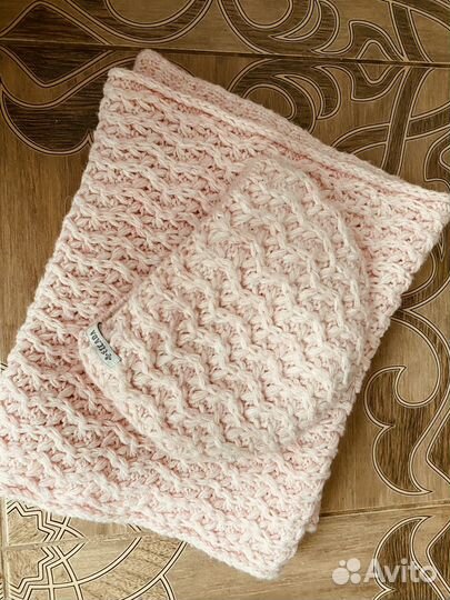 Комплект шапка и снуд женский