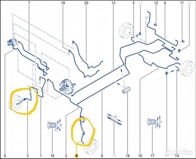 Шланг тормозной передний Renault Duster HJD