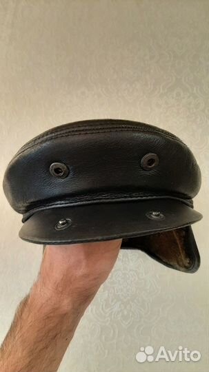 Шапка натуральная кожа