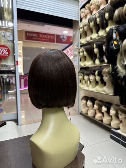 Парик каре из натуральных волос