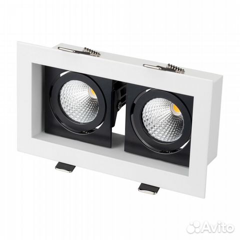 Arlight Светильник CL-kardan-S180x102-2x9W Warm (W