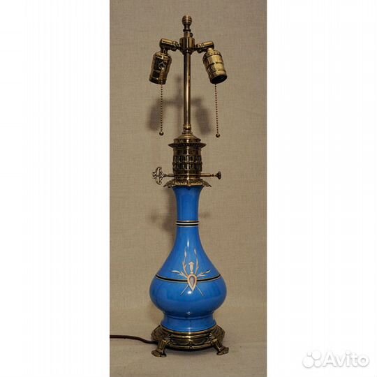 Пара антикварных фарфоровых ламп Франция