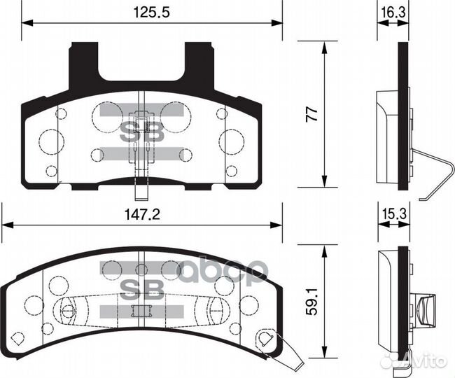 Колодки передние SP1261 Sangsin brake