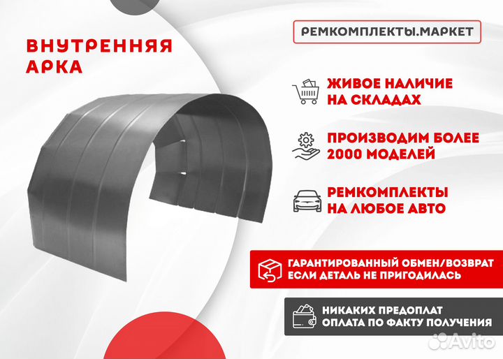 Кузовная арка Golf 6 правая